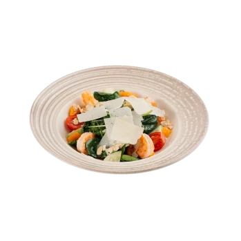 Salată cu creveți, avocado și mandarine